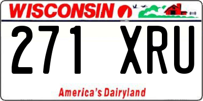 WI license plate 271XRU