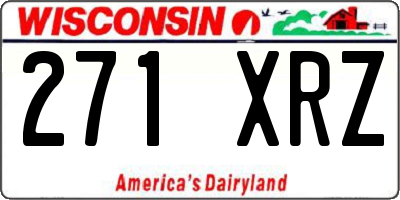 WI license plate 271XRZ