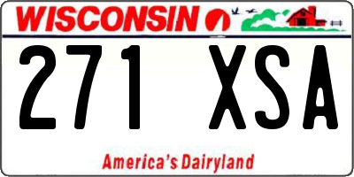 WI license plate 271XSA