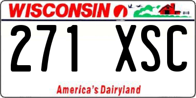 WI license plate 271XSC