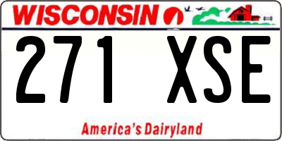 WI license plate 271XSE