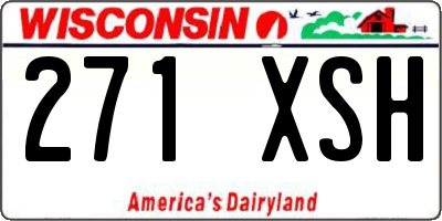 WI license plate 271XSH