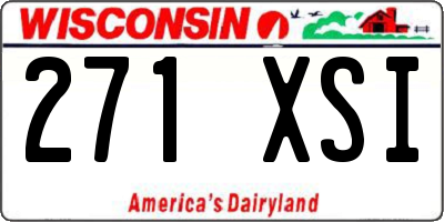 WI license plate 271XSI