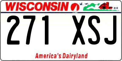 WI license plate 271XSJ