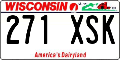 WI license plate 271XSK