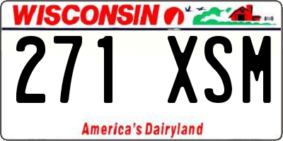 WI license plate 271XSM