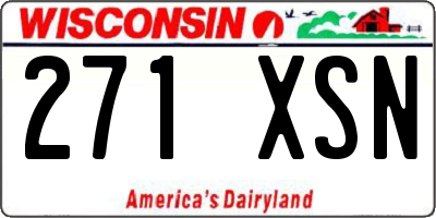 WI license plate 271XSN