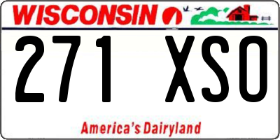 WI license plate 271XSO