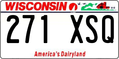 WI license plate 271XSQ