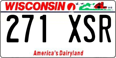 WI license plate 271XSR