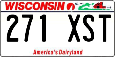 WI license plate 271XST