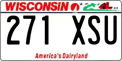 WI license plate 271XSU