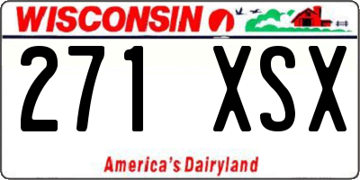 WI license plate 271XSX