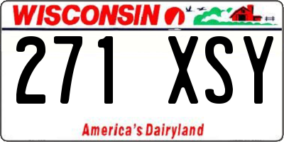 WI license plate 271XSY
