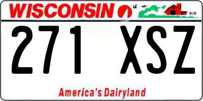 WI license plate 271XSZ