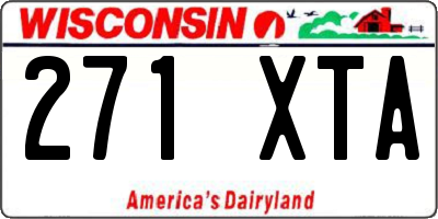 WI license plate 271XTA