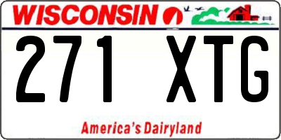 WI license plate 271XTG