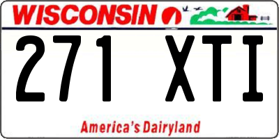 WI license plate 271XTI