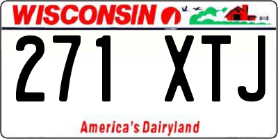 WI license plate 271XTJ