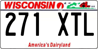 WI license plate 271XTL
