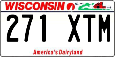 WI license plate 271XTM