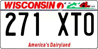 WI license plate 271XTO