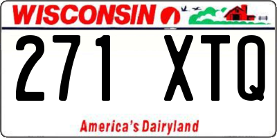 WI license plate 271XTQ