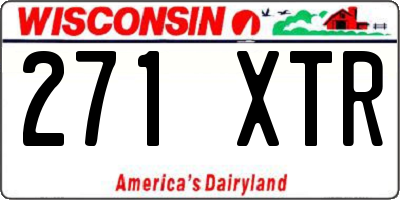 WI license plate 271XTR