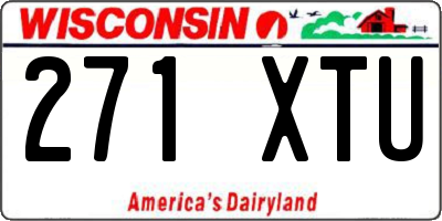 WI license plate 271XTU