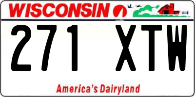 WI license plate 271XTW