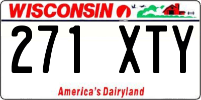 WI license plate 271XTY