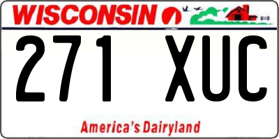 WI license plate 271XUC