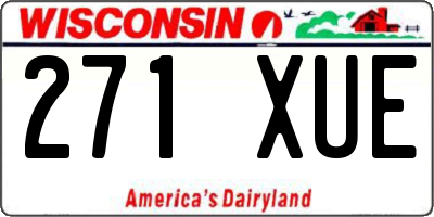 WI license plate 271XUE