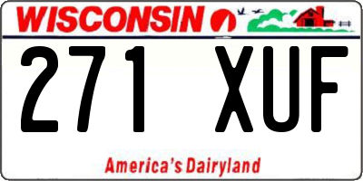 WI license plate 271XUF