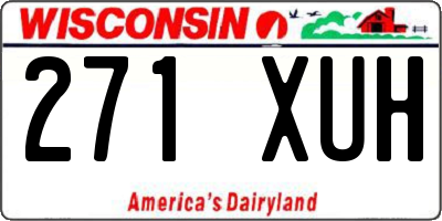 WI license plate 271XUH