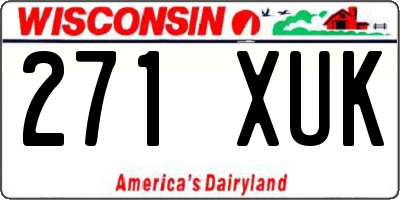 WI license plate 271XUK