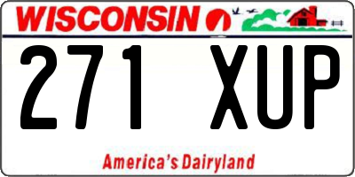 WI license plate 271XUP