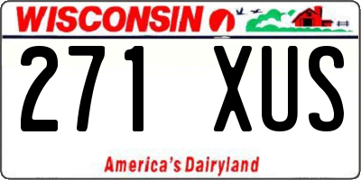 WI license plate 271XUS