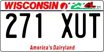 WI license plate 271XUT