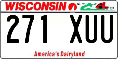 WI license plate 271XUU