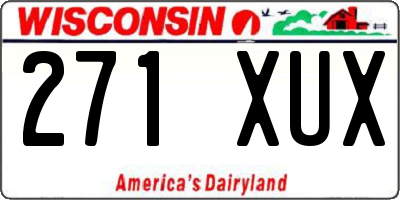 WI license plate 271XUX