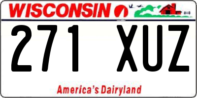 WI license plate 271XUZ