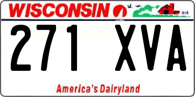 WI license plate 271XVA