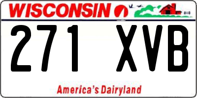 WI license plate 271XVB