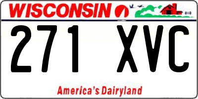 WI license plate 271XVC