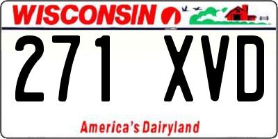 WI license plate 271XVD