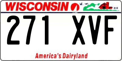 WI license plate 271XVF