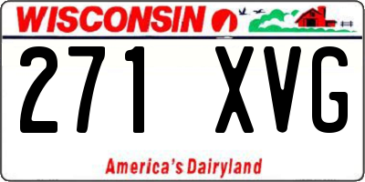 WI license plate 271XVG