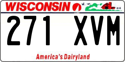 WI license plate 271XVM