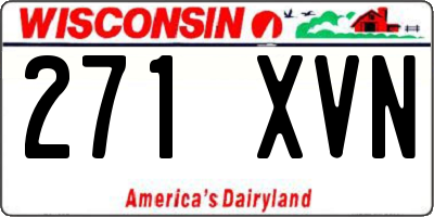 WI license plate 271XVN
